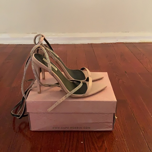 Crystal Addict-Nude Strappy Heel with Rhinestone - Picture 3 of 5